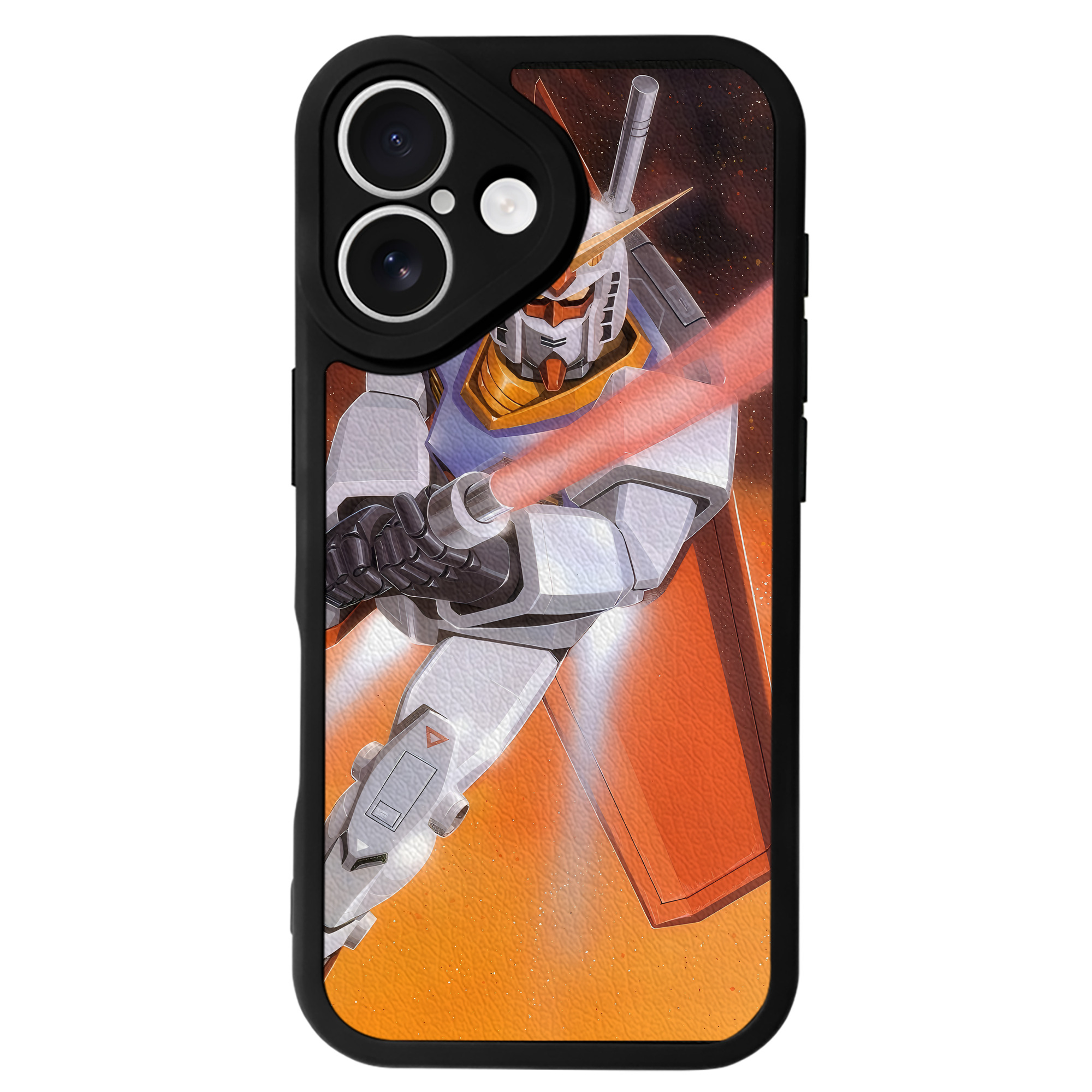 （画像用） 機動戦士ガンダム Mobile Suit Gundam 【iPhone 16シリーズ対応】シリコンスマホケース（レザー調） 材質：シリコン